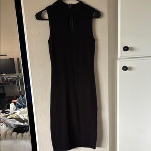Vintage Y2K bebe Black Sleeveless Midi Dress